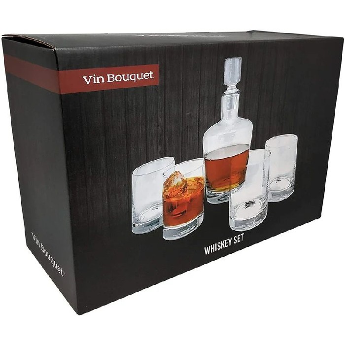 tableware/carafes-jugs-bottles/vin-bouquet-whisky-decanter-and-4-whisky-tumblers